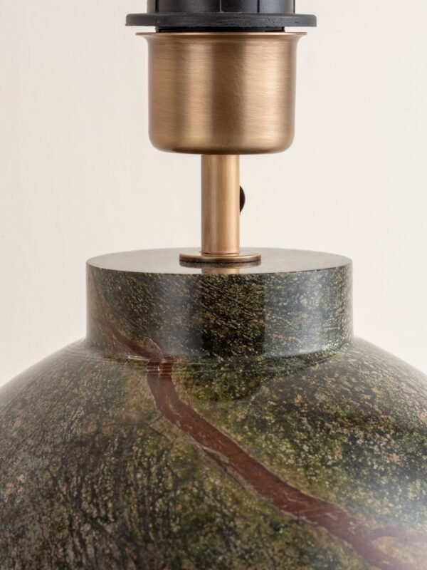 Editions marble lamp with + chrome shade - Image 5