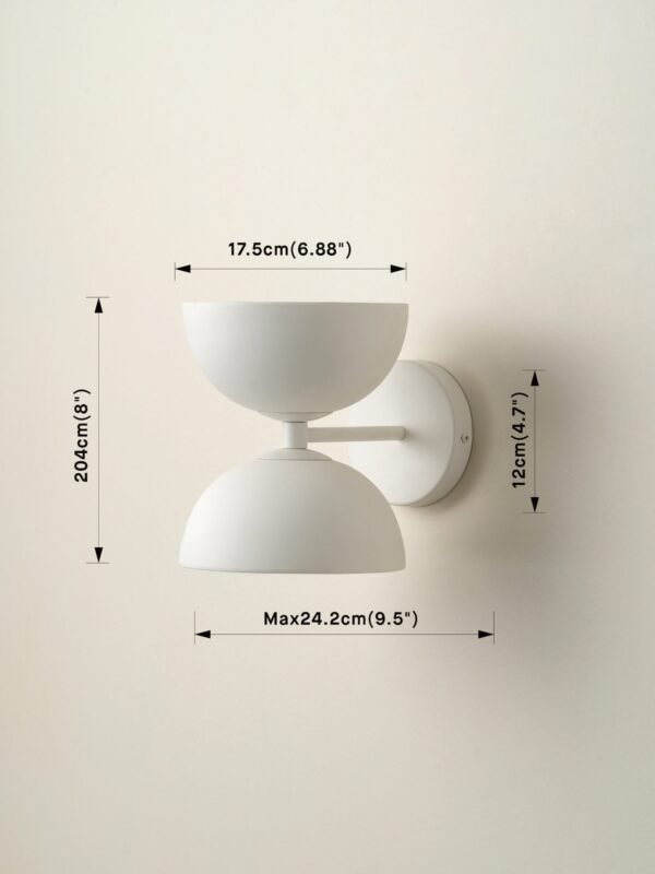 Ruzo - 2 light warm white and porcelain wall light - Image 5
