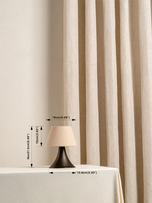 Cenare - bronze and linen rechargeable table lamp - Image 8