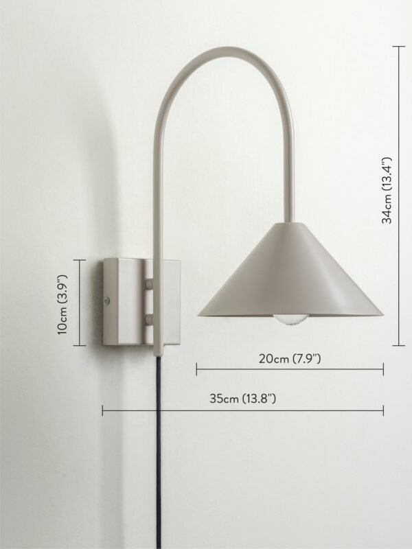 Orta - 1 light warm white cone wall light - Image 6