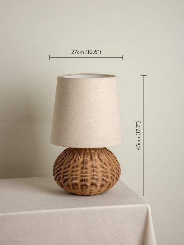 Sanvi - rattan globe table lamp - Image 7