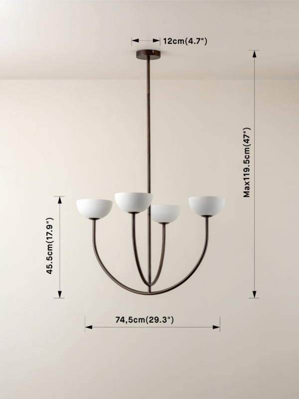 Ruzo - 4 light bronze ceiling pendant - Image 5