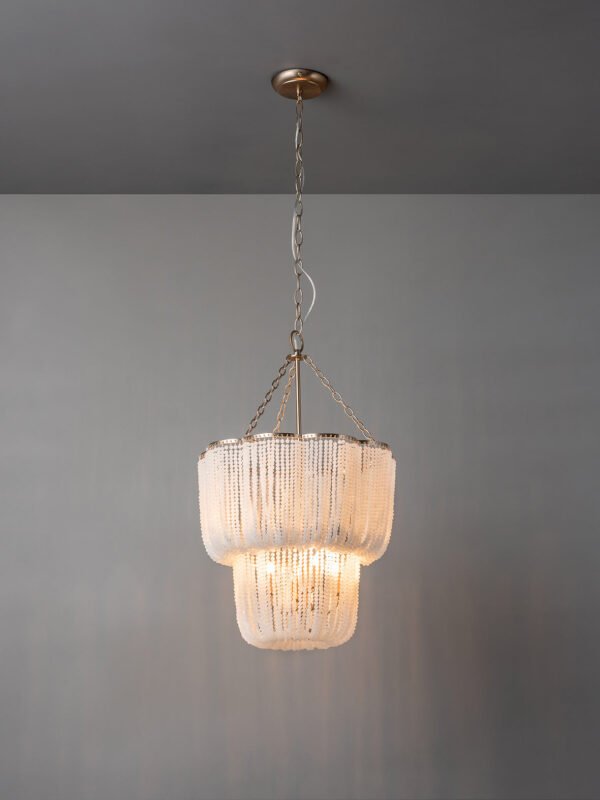 Pello - 4 light white scalloped chandelier - Image 2