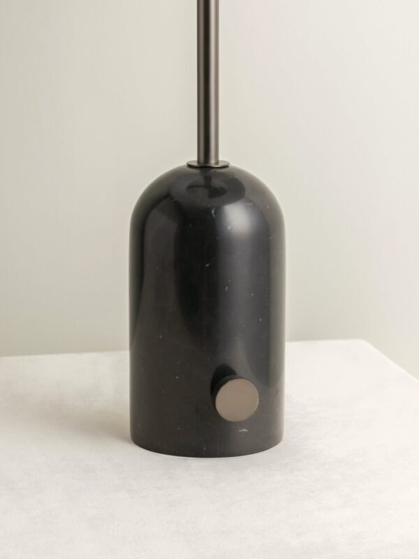 Penn - black marble and graphite silver table lamp - Image 3
