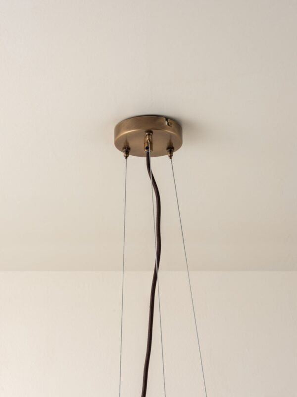 Cloudia - 3 Light small white frosted brass chandelier - Image 3