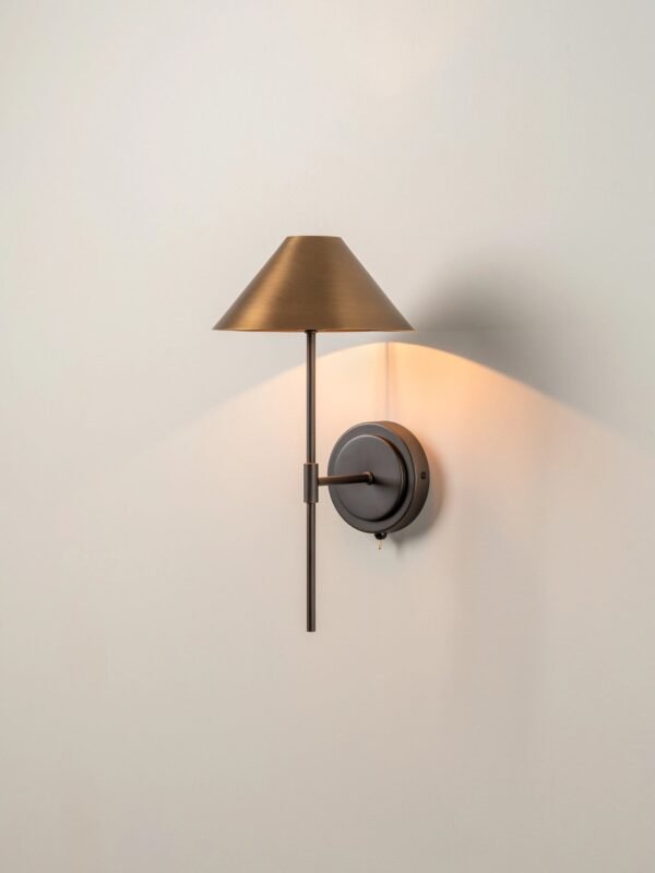 Orta - aged brass and bronze wall light - Image 2