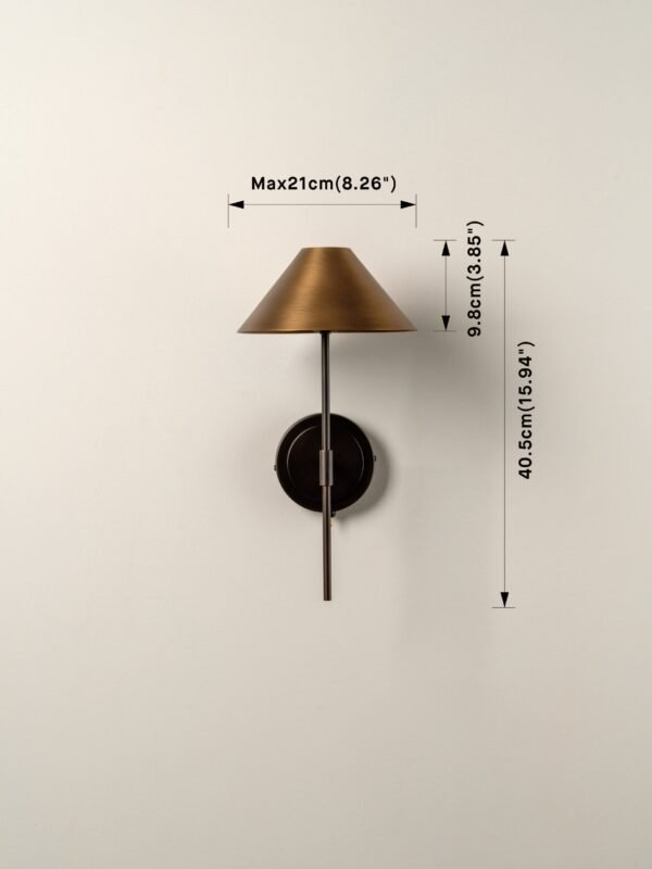 Orta - aged brass and bronze wall light - Image 7