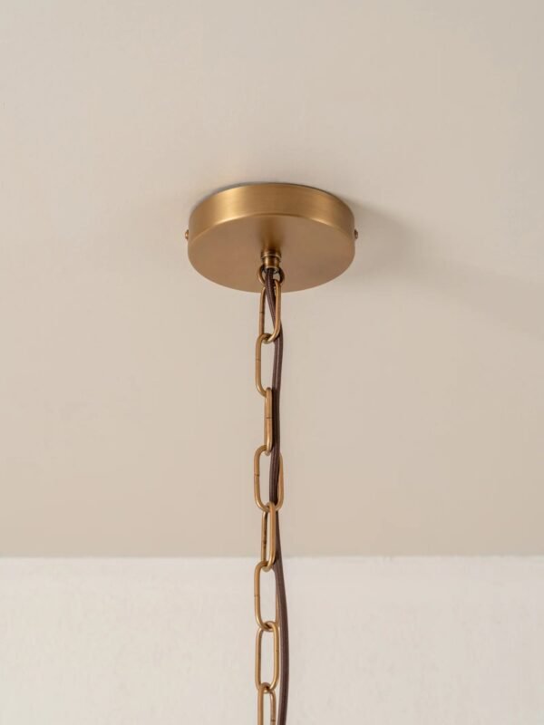 Ottino - aged brass and linen pendant - Image 4