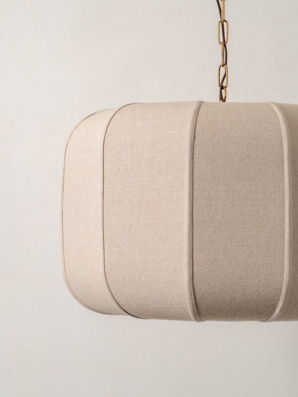 Ottino - aged brass and linen pendant - Image 3