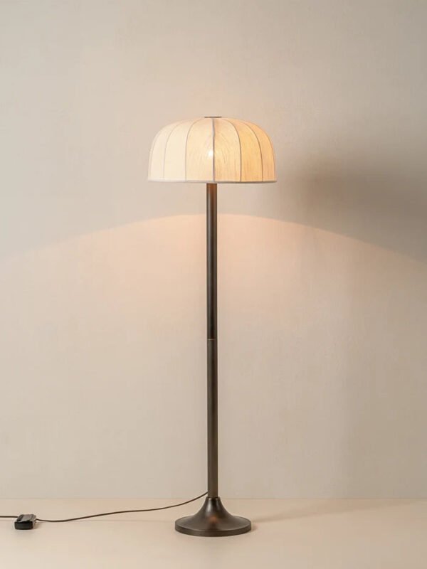 Ottino - bronze and linen floor lamp - Image 2