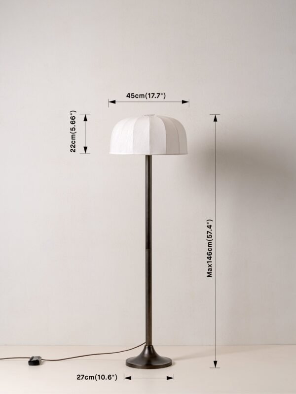 Ottino - bronze and linen floor lamp - Image 7