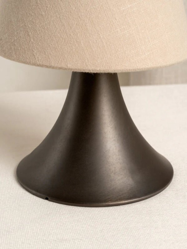 Cenare - bronze and linen rechargeable table lamp - Image 6