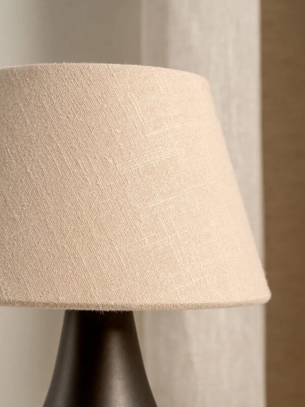 Cenare - bronze and linen rechargeable table lamp - Image 5