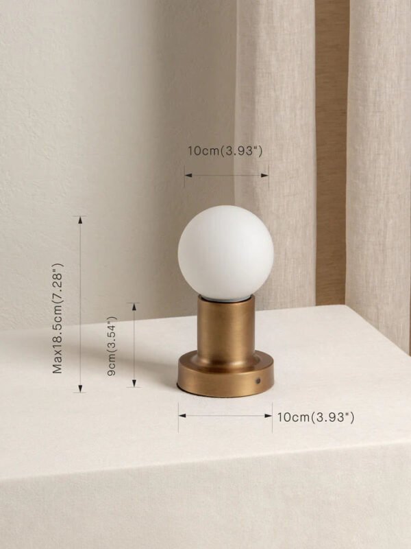 Porta - aged brass and opal rechargeable table lamp - Image 5