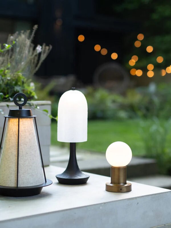 Porta - aged brass and opal rechargeable table lamp - Image 4