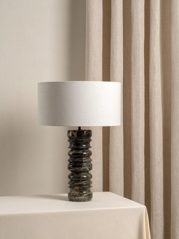 Renee - large green marble table lamp - Image 4