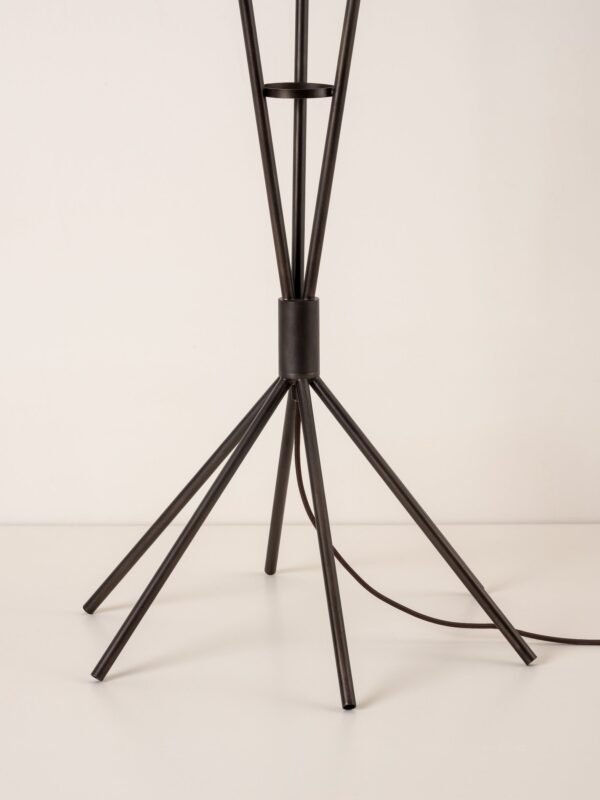 Renwick - 3 light linen and bronze floor lamp - Image 4