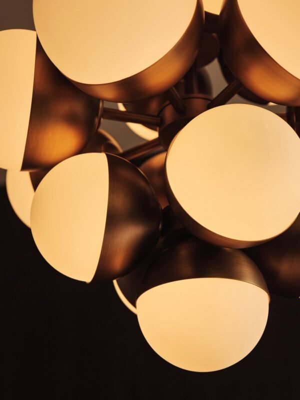 Rocio - 16 light aged brass and opal chandelier - Image 5