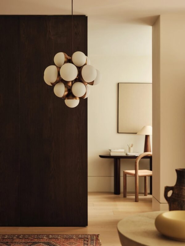 Rocio - 16 light aged brass and opal chandelier - Image 2
