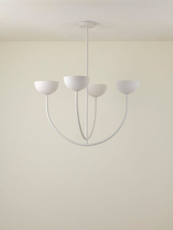 Ruzo - 4 light warm white porcelain ceiling pendant
