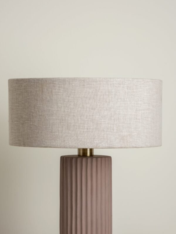 Avero - taupe ribbed concrete table lamp - Image 6