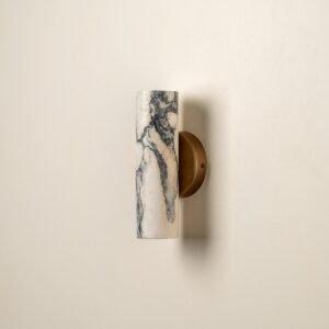 Calla - 2 light Calacatta marble and aged brass wall light
